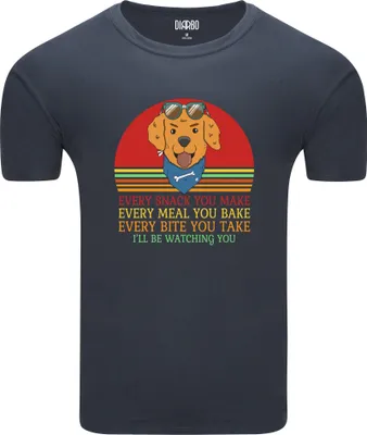 Produktbild von Diarbo Herren T-Shirt mit Lustiger Aufdruck Lustiger Hundetext Dunkelgrau Gr.S