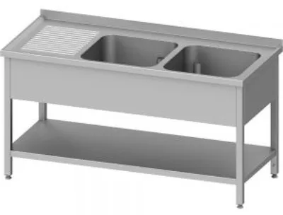 Produktbild von Spültisch mit GB 1200x600 - 2xBecken rechts - AK