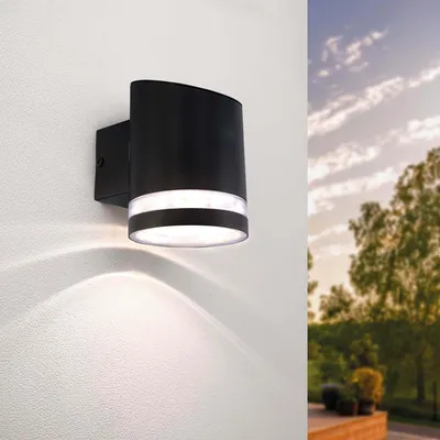 Produktbild von Ledvion Solar LED Wandlampe Elara Schwarz
