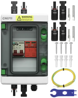 PV-Combinerbox DC500V 32A 1 String IP65 Überspannungsschutz