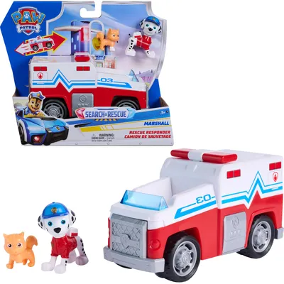 Produktbild von PAW Patrol - Search & Rescue: Marshalls Rettungsfahrzeug mit 2 Figuren, 3 Jahr(e), Mehrfarbig