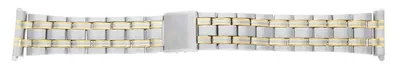 Produktbild von JuwelmaLux Uhrenband poliert, mattiert Edelstahl Gold plattiert JL30-10-5087 22 mm