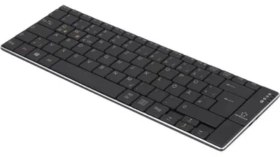 Produktbild von RF-DS-SLIMBT Bluetooth Tastatur Deutsch QWERTZ Schwarz Wiederaufladbar