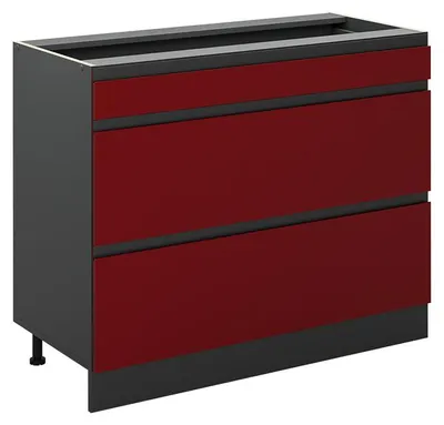 Immagine prodotto di Mobiletto base per cucina Vicco R-Line Rosso/Antracite 100 cm senza piano di lavoro, Model 71563