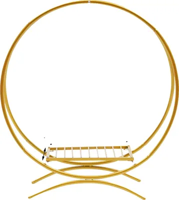 Image de Support pour fleurs, design à double anneau, idéal pour les décorations de fête, doré, L