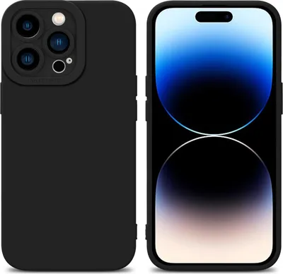 Immagine prodotto di Cadorabo Custodia per Apple iPhone 14 PRO MAX Custodia protettiva in silicone TPU nero Custodia per telefono cellulare