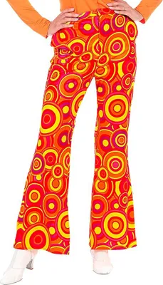 Produktbild von Schlaghose 70er Damen bubbles orange S/M