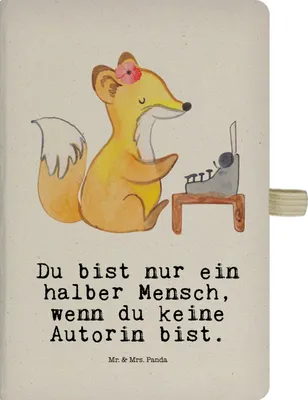 Produktbild von Mr. & Mrs. Panda Tagebuch Autorin Herz - Transparent - Geschenk, Journal, Witzig, Jubiläum, Kladde, notizbuch, Buchladen, Lustig, Skizzenbuch, Spruch, Adressbuch