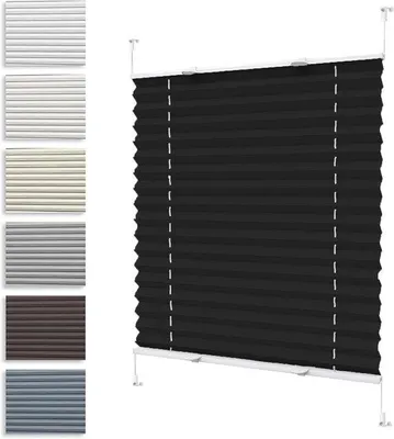 Produktbild von Schwarzrollo Verdeckung - Klemfix Rolle - Privatsphäre und Sonnenschutz - Honigrautstruktur - 20 x 30 cm - Schwarz
