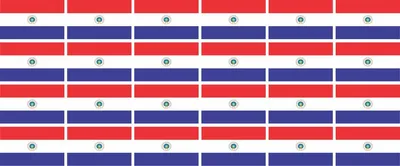 Produktbild von Mini Aufkleber Set - Pack glatt - 33x20mm - selbstklebender Sticker - Paraguay - Flagge / Banner / Standarte fürs Auto, Büro, zu Hause und die Schule - 24 Stück