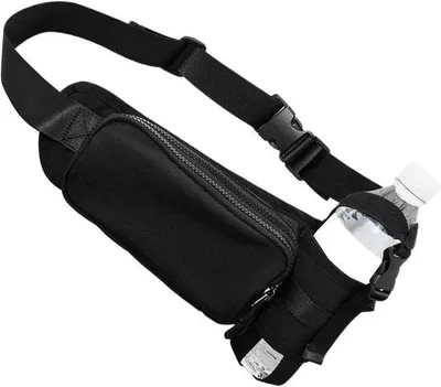 Produktbild von Sport-Schultertasche - Outdoor-Aktivitäten-Tasche - mit Wasserflaschenhalter - 39 cm Länge - Schwarz