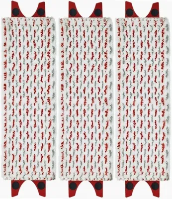 Immagine prodotto di 3 ricambi per mop piatto XL da 42 cm in microfibra