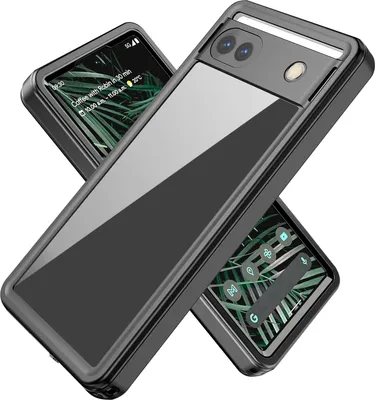 Image de Étui étanche pour Google Pixel 6A, étanche à la poussière et à la neige, étui de protection complet IP68 avec protecteur d'écran intégré noir