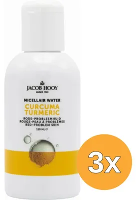 Productafbeelding van 3x Jacob Hooy Curcuma Micellair Water (150 ml)