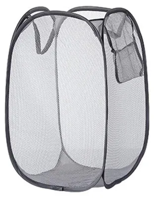 Immagine prodotto di Cesto per la biancheria pieghevole - Maniglie resistenti - Nero