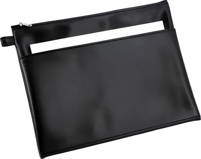 Produktbild von Alassio Mehrwegbeutel - 25 x 19 cm, Kunstleder, Vortasche, schwarz