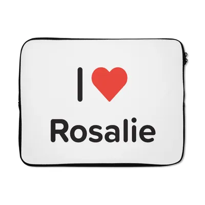 Produktbild von MuchoWow® Laptop Hülle 17 Zoll Laptoptasche Ich liebe - Rosalie - Mädchen - Zipper - Schutzabdeckung