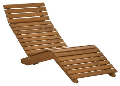Produktbild von Gartenliege, Sonnenliege, Massivholz, Braun, 66 x 170 x 77 cm