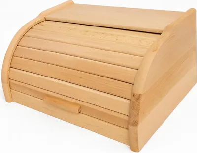 Produktbild von Kleiner Holzbrotkasten, geölt – Brotaufbewahrungsbox