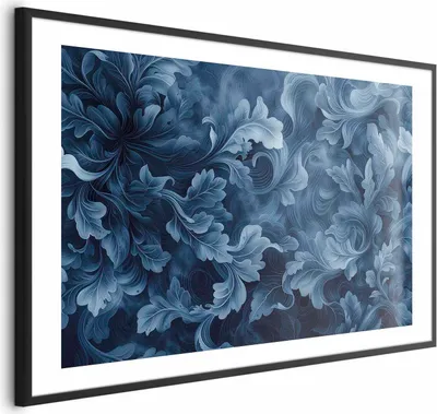 Produktbild von Posterpapier Poster - Dense, Dark Blue Abstract Ornaments 60x40 cm Muster f-H-10010-ao-a