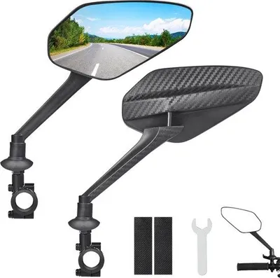 Produktbild von Famanu Fahrradspiegel mit Halter - 360° Rotation, Set von 2
