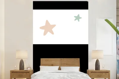 Produktbild von MuchoWow® Fototapete für Wohnzimmer oder Schlafzimmer Wandtapete Vinyl Motivtapete Sterne - Pastell - Mädchen - Jungen - Kinder - 390x260 cm - Kindertapete - Papiertapete