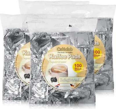 Produktbild von 4x Cafeclub Entkoffeiniert Kaffeepads Megabeutel je 100 stk. einzeln verpackt