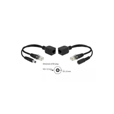 Immagine prodotto di Delock 66024 DELOCK Passives PoE Adapter Set RJ45 DC 5,5 x 2,5 mm
