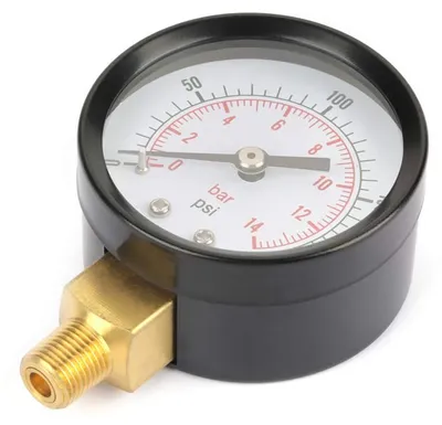 Manometer 0-200 psi / 0-14 bar, NPT 1/8", Metallgehäuse