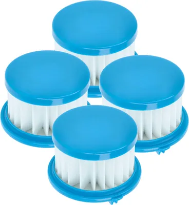 Produktbild von vhbw 4 Staubsaugerfilter kompatibel mit Ryobi 18V One+, PCL702, PCL702B, PCL702K Staubsauger - HEPA-Filter Blau Weiß
