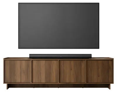 Produktbild von MIRJAN24 TV-Lowboard Yasumi 195, Stilvoll Wohnzimmer, Lowboard mit vier Drehtüren (Farbe: Nuss Warmia)