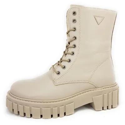 Image de Palpa : Bottines, chaussures à lacets, bottes, couleur beige, style décontracté