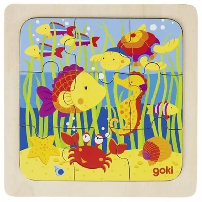 Immagine prodotto di GOKI Puzzle di legno sott'acqua 9 pezzi