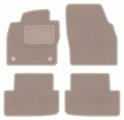 Produktbild von Velours-Fußmatten für Skoda Fabia IV 2021- (Schrägheck) – 4-tlg, Beige, passgenau – Wielganizator LUX