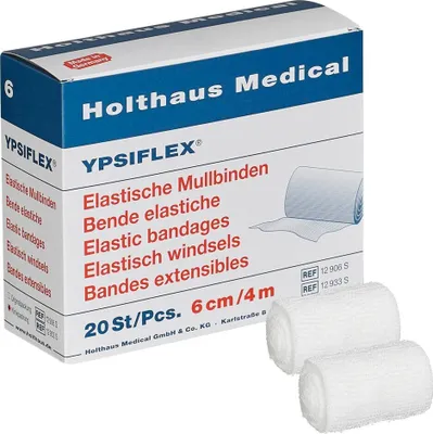 Produktbild von Holthaus Medical Mullbinden 12933S weiß 6,0 cm x 4,0 m, 20 St.