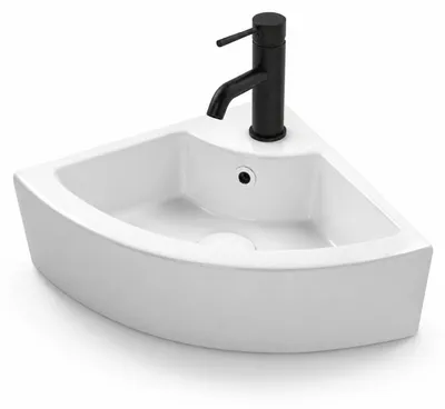 Obrázek produktu pro Rohové keramické umyvadlo WC pro hosty 46x32 cm