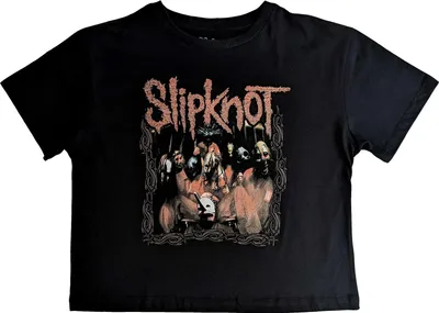 Image de Slipknot - « Band Frame » Haut court pour femmes RO5653 (XXL) (noir)