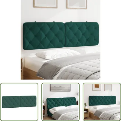 Produktbild von The Living Store Kopfteil-Kissen Dunkelgrün 160 cm Samt