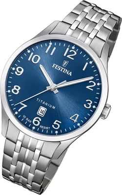 Produktbild von Festina Herren Uhr Klassik F20466/2 Titan Analog Armband-Uhr silber UF20466/2