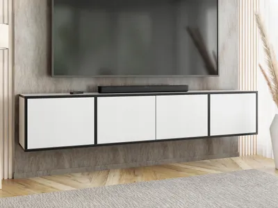 Produktbild von KierMoebel Tv Schrank ICO 4, Modern Lowboard Weiß 206,4x42x38,8 cm