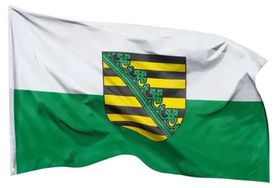 Produktbild von PHENO FLAGS Sachsen Flagge 90 x 150 cm Fahne Bundesländer Wappen 2 Ösen