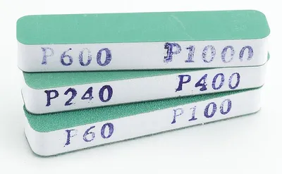 Produktbild von 3er-Set Vallejo T04002 Flexi Schleifpads beidseitig 90x19x12 mm wieder verwendbar