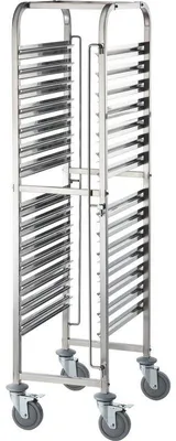 Produktbild von Tablettwagen aus Edelstahl, passend für 14 x GN 1/1, 380 x 550 x 1735 mm (BxTxH)
