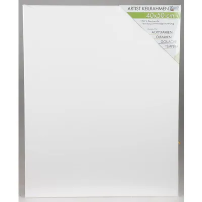 Produktbild von 12 Stück Keilrahmen 40 x 50 cm Leinwand Künstlerbedarf Maltuch 100% Baumwolle