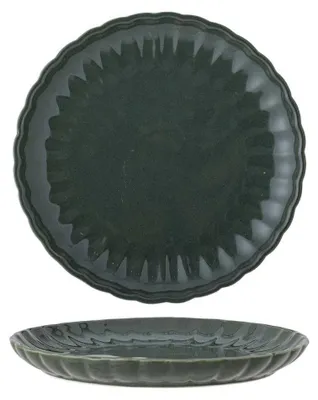 Steinzeugteller, dunkelgrün, Ø20 cm, spülmaschinenfest