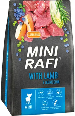 Image de Raf Mini avec agneau - nourriture sèche pour chiens - 3 kg