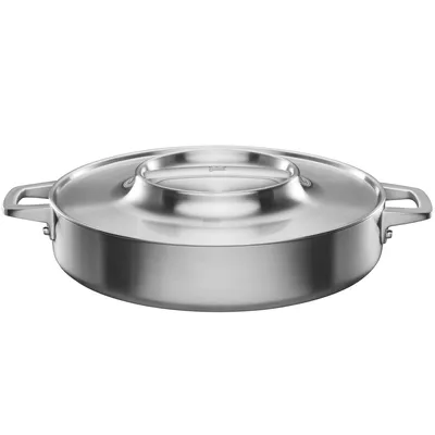 Produktbild von Fiskars Norden Stahl-Bräter 28 cm, 3,5 l, Edelstahl, Edelstahl, Edelstahl, Keramik, Gas, Halogen, Induktion, 270 °C