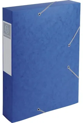 Image de Boîte d'archivage Exacompta Archivbox Cartobox, format DIN A4, couleur bleue, hauteur 60 mm