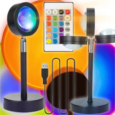 Obrázek produktu pro LED projektorová lampa Sunset 16 barev, noční lampa, dárek k narozeninám