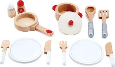 Produktbild von Hape E3150 - Koch- & Servierset, Geschirr, Topf, Pfanne 6943478019362